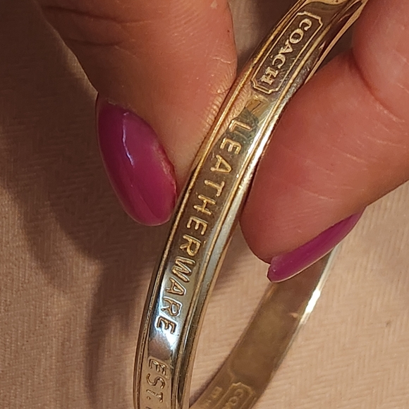 Coach Sterling Silver Bangle Bracelet - Picture 1 of 7